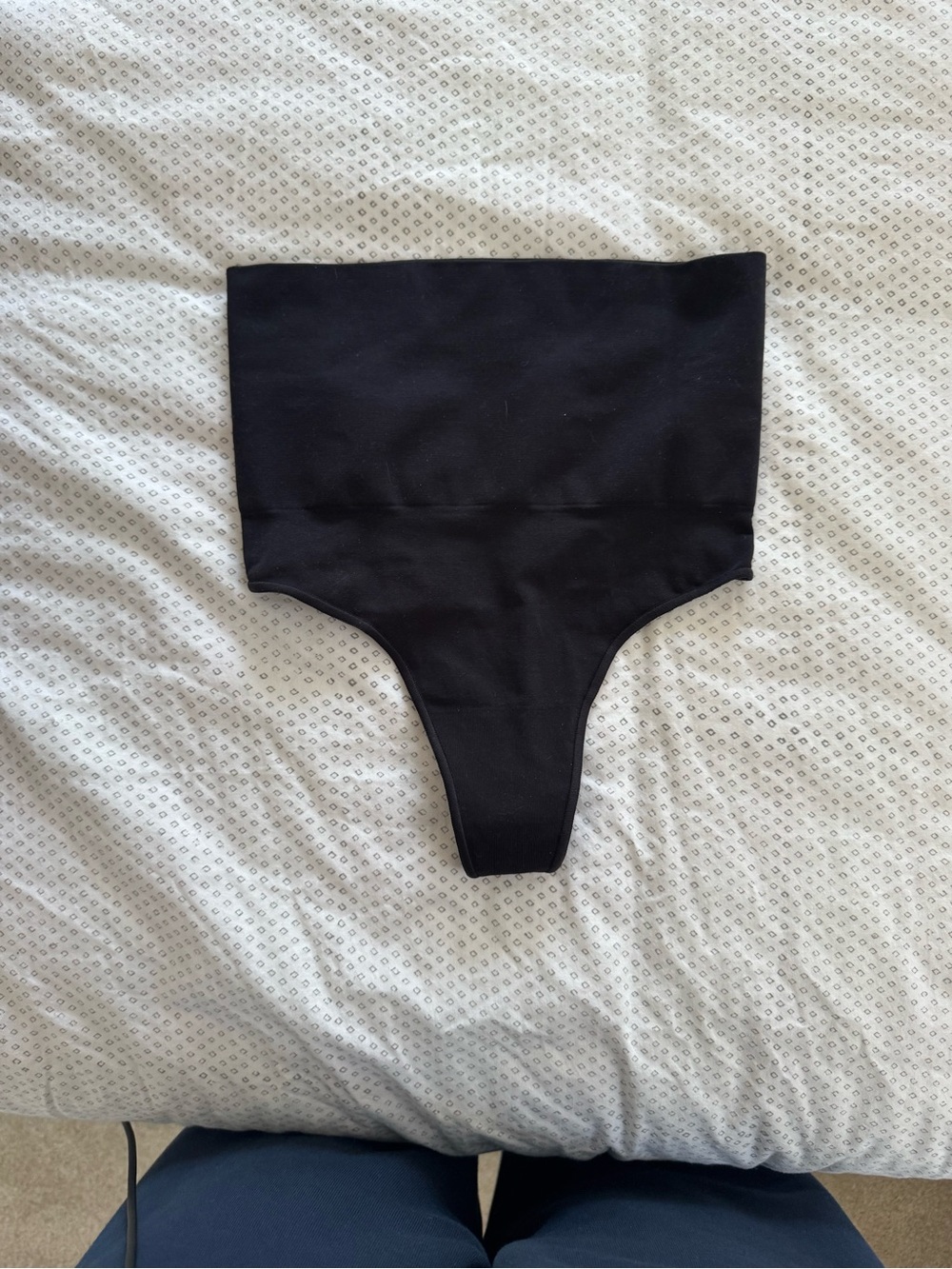 SKIMS Black High-Waist shapewear Thong